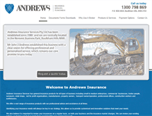 Tablet Screenshot of andrewsinsurance.com.au